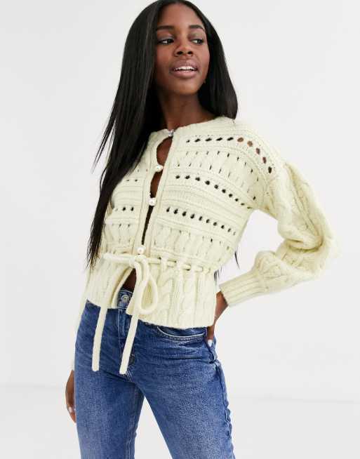 Volume sleeve outlet cardigan