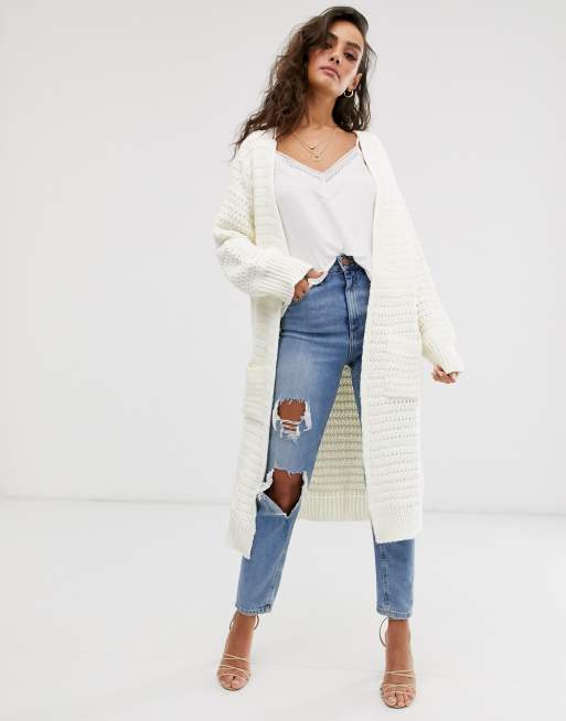 Asos white outlet cardigan