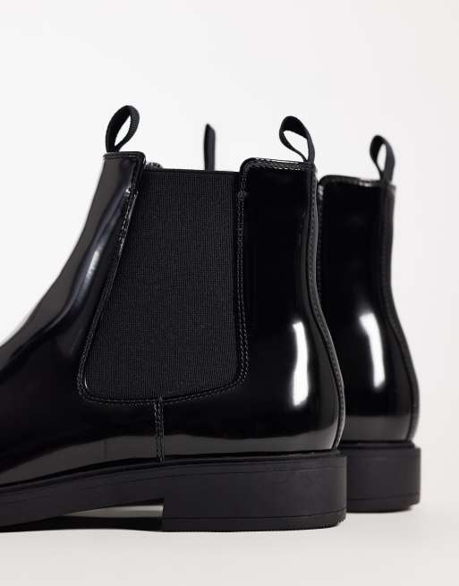 ASOS DESIGN stivaletti Chelsea con doppio passante neri, 3 di 4
