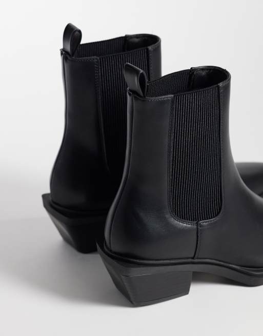 ASOS DESIGN stivaletti chelsea con tacco cubano neri, 4 di 4