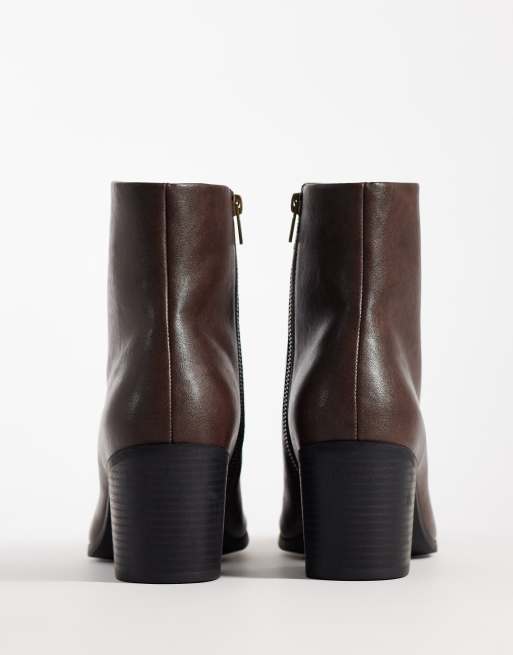 ASOS DESIGN stivaletti chelsea con tacco marroni, 4 di 4