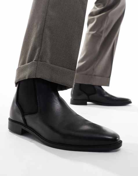 ASOS DESIGN - Stivaletti Chelsea in pelle nera  - view 1