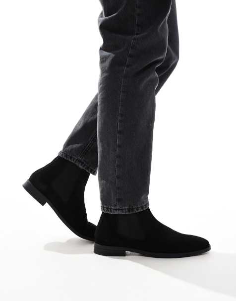ASOS DESIGN - Stivaletti Chelsea neri in camoscio - view 1