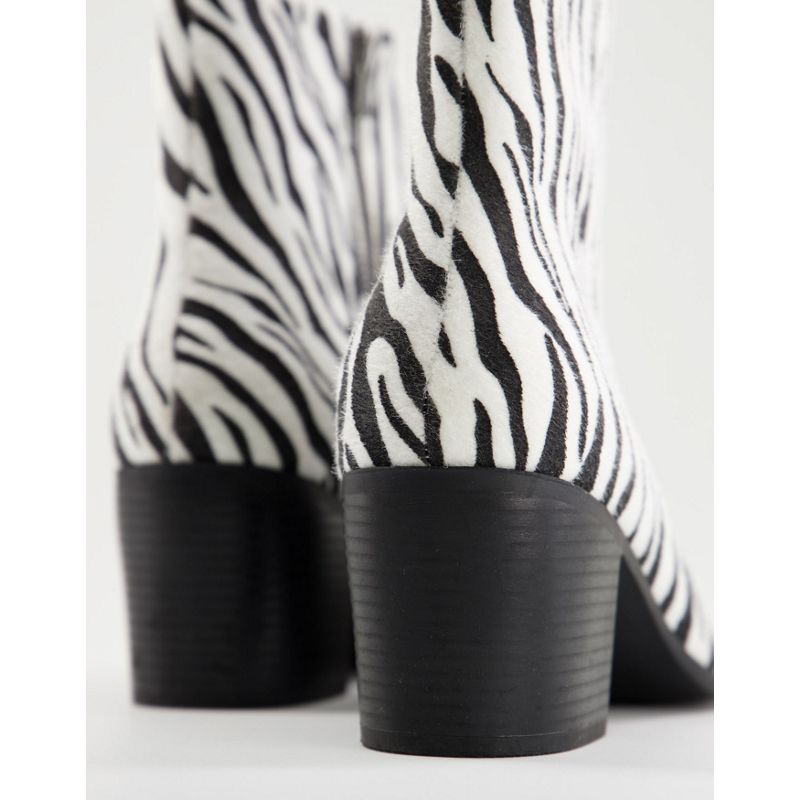 Stivali Uomo DESIGN - Stivaletti Chelsea zebrati con suola a punta