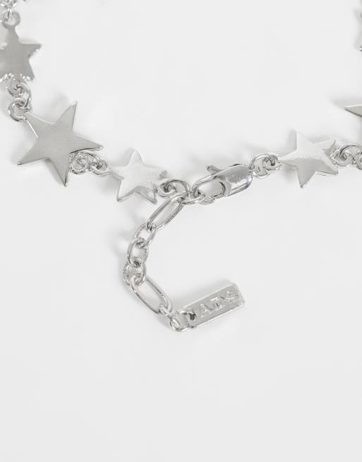 ASOS DESIGN stjärnlänkarmband i silver, 2 av 3