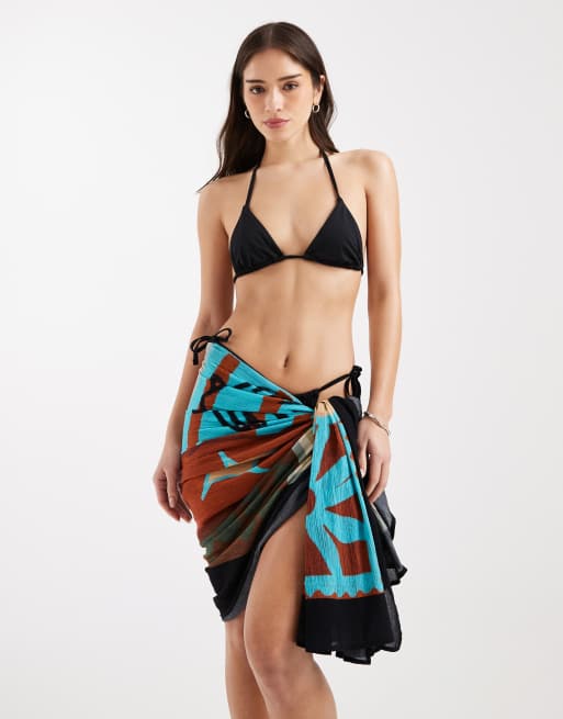 ASOS DESIGN - Stor sarong med abstrakt design, 2 af 4