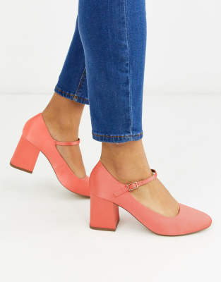 coral mary jane shoes