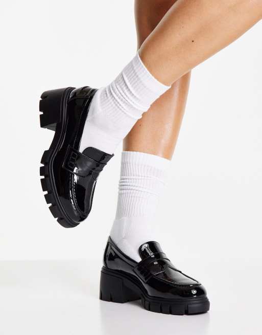 Asos heeled loafers online