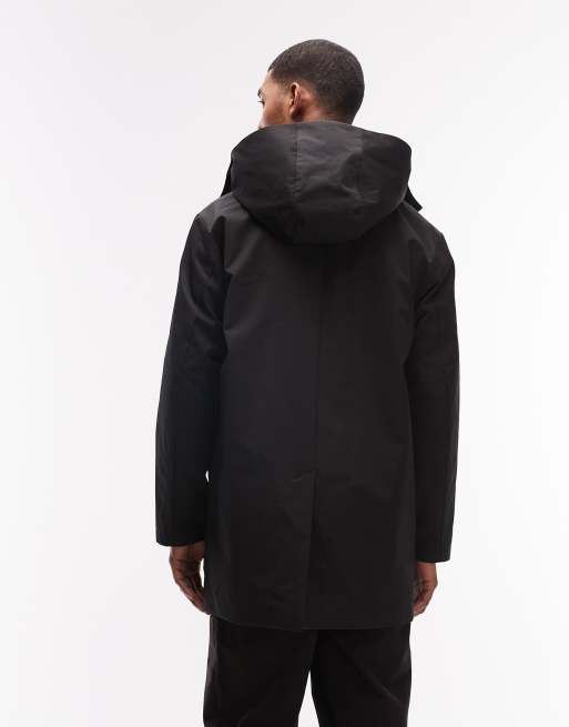 ASOS DESIGN stormMAX™ afslappet trenchcoat i sort, 3 af 5