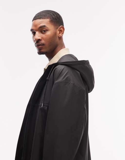 ASOS DESIGN stormMAX™ hooded rain jacket in black, 4 of 5