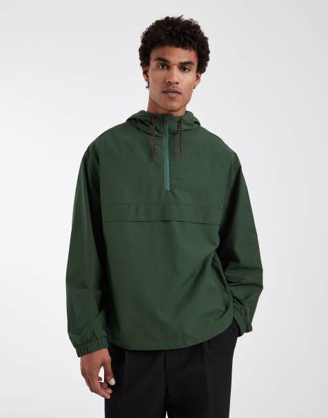 ASOS DESIGN – StormMAX™ – Mörkgrön, vattentät regnjacka i anorakmodell - view 1