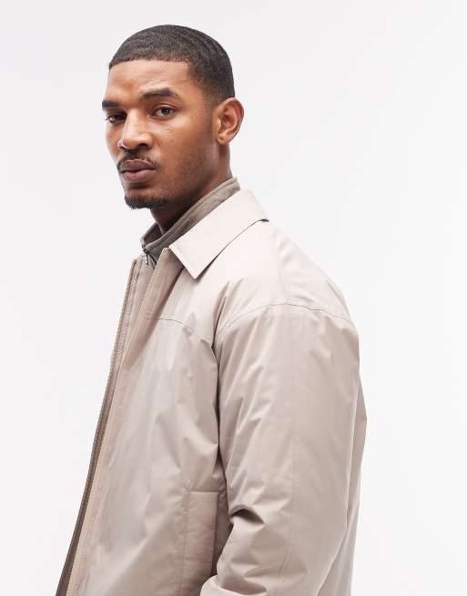 ASOS DESIGN stormMAX™ vandafvisende harrington i beige, 4 af 5