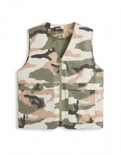 ASOS DESIGN stormMAX™ vandafvisende utility-vest i camo, 6 af 7