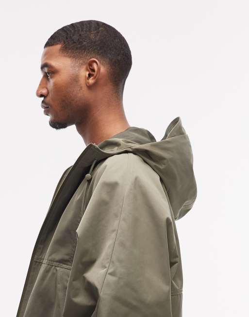 ASOS DESIGN stormMAX™ vattenavvisande huvförsedd träningsjacka i khaki, 4 av 5