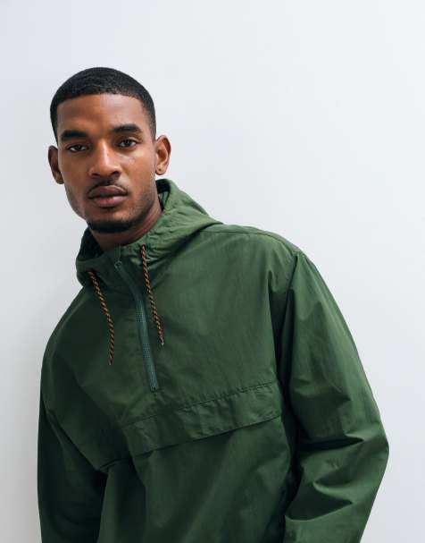 ASOS DESIGN stormMAX™ vattenavvisande regnjacka med överdrag i mörkgrönt - view 1