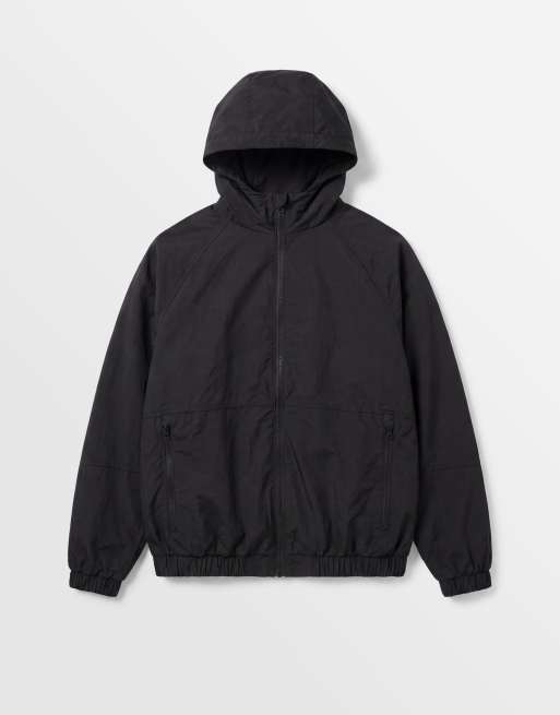 ASOS DESIGN stormMAX™ wasserabweisende Packaway-Regenjacke in Schwarz, 6 von 7