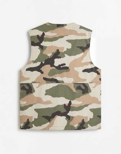ASOS DESIGN stormMAX™ wasserabweisende Utility-Weste in Military-Muster, 7 von 7