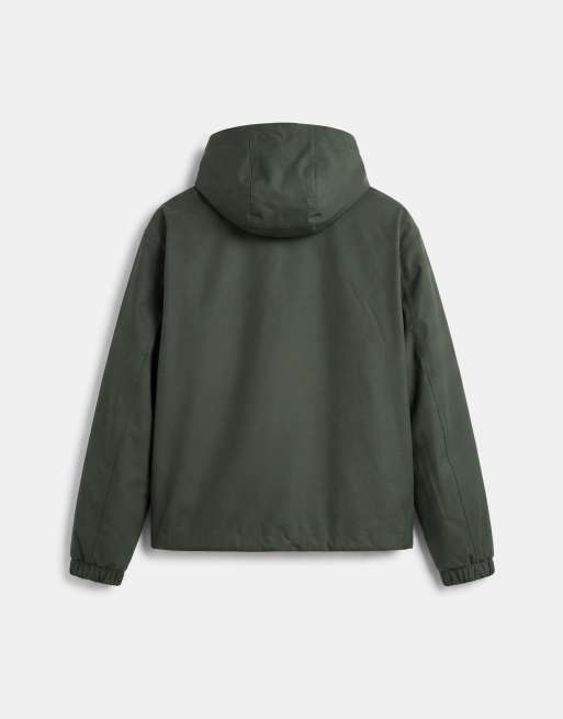 ASOS DESIGN stormMAX™ water repellent oversized raincoat in dark green, 7 of 7