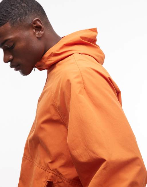 ASOS DESIGN stormMAX™ water repellent packaway rain jacket in orange, 4 of 7