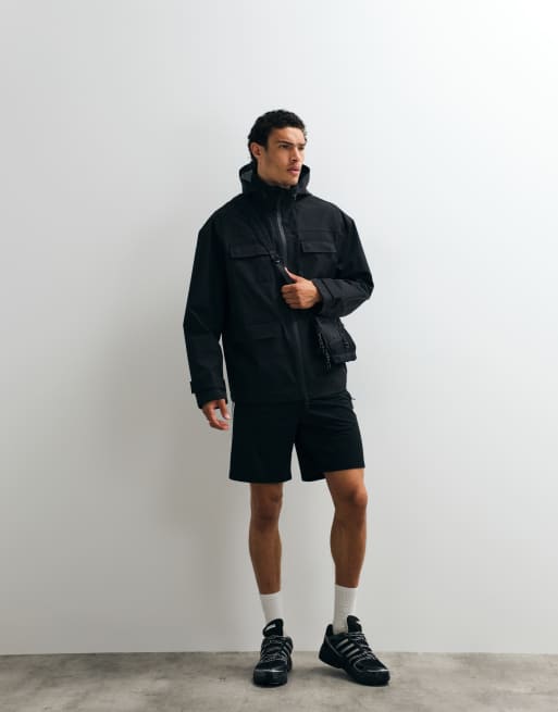 ASOS DESIGN stormMAX water repellent utility parka in black, 2 of 7