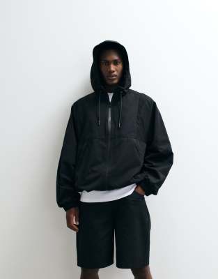 Asos Design Stormmax Water Resistant Hooded Track Jacket In Multi