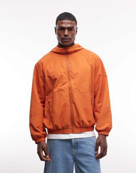 ASOS DESIGN - stormMAX™ - Waterbestendig opvouwbaar regenjack in oranje - view 1