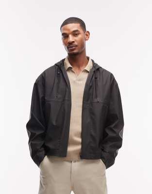 Asos Design Stormmax Waterpoof Hooded Rain Jacket In Multi
