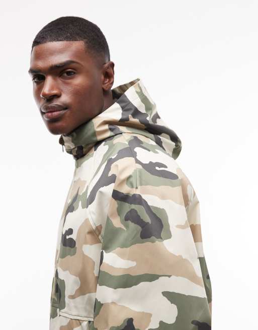ASOS DESIGN stormMAX™ waterproof packaway rain jacket in camo, 4 of 7