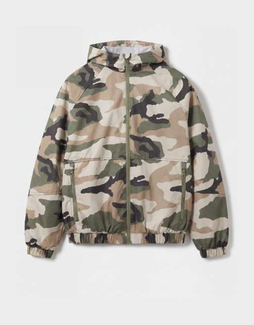 ASOS DESIGN stormMAX™ waterproof packaway rain jacket in camo, 6 of 7