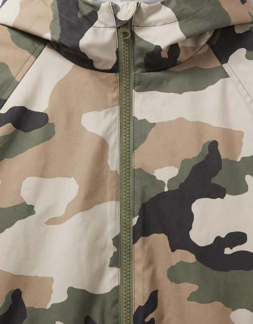 ASOS DESIGN stormMAX™ waterproof packaway rain jacket in camo, 8 of 9