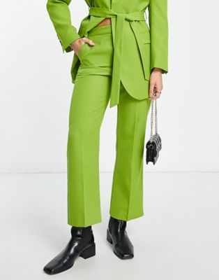 ASOS DESIGN straight ankle suit trouser in olive - ASOS Price Checker