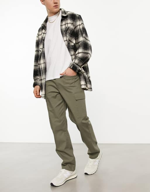 ASOS DESIGN straight cargo trousers in khaki | ASOS