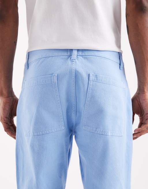 ASOS DESIGN straight chino in blue, 4 of 5