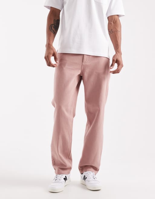 ASOS DESIGN straight chino in pink, 2 of 5
