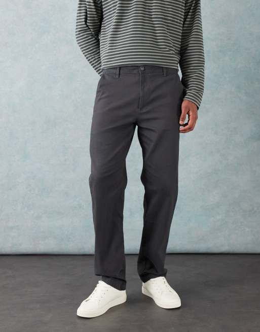 ASOS DESIGN straight chinos in charcoal, 2 of 5