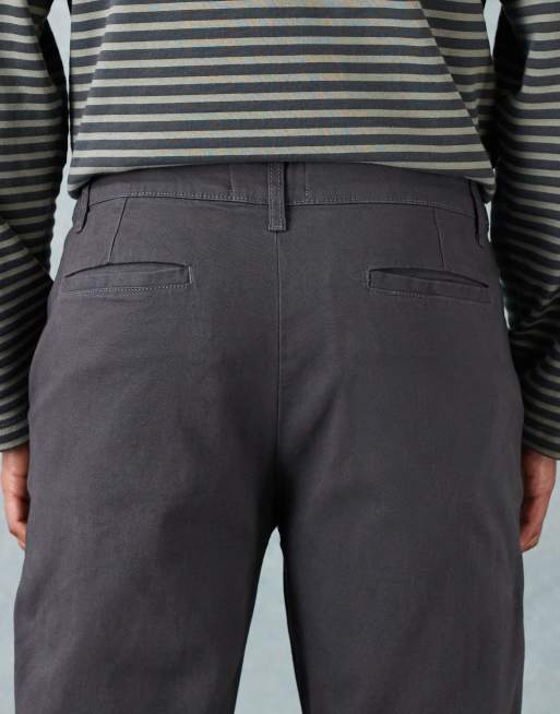 ASOS DESIGN straight chinos in charcoal