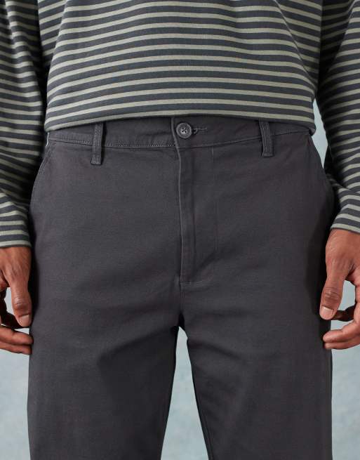 ASOS DESIGN straight chinos in charcoal, 5 of 5