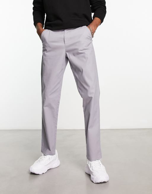 Japanese Grey Melange Stretch Cotton Chino - Custom Fit Pants