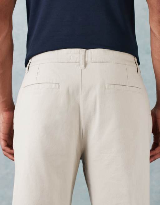 ASOS DESIGN straight chinos in stone