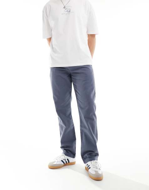 ASOS DESIGN straight chinos in washed blue - view 1