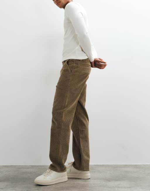 ASOS DESIGN straight corduroy pants in brown, 2 of 5