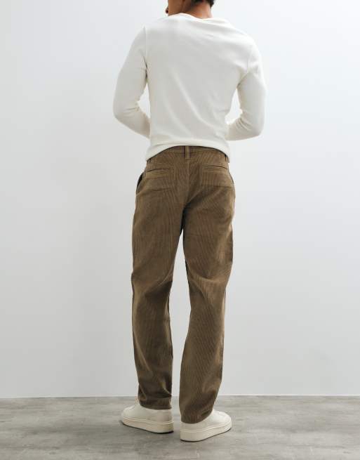 ASOS DESIGN straight corduroy pants in brown, 3 of 5
