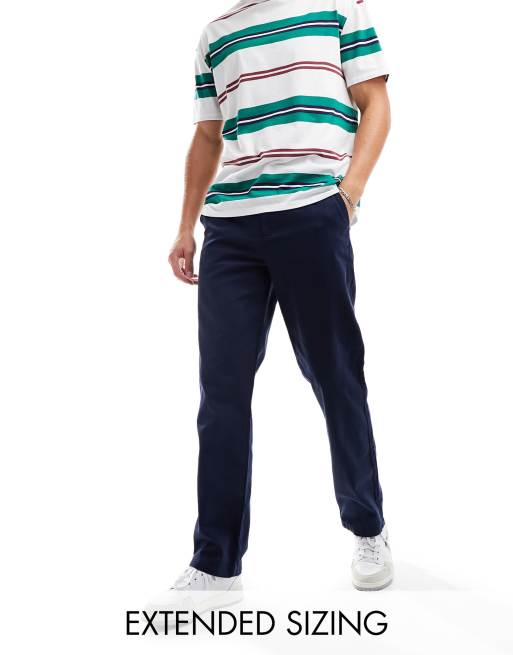 FhyzicsShops DESIGN straight essential chinos in navy 