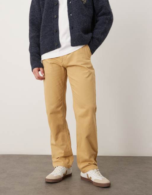 ASOS DESIGN straight fit chino in beige