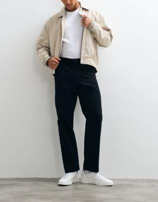 Asos Design Straight Fit Chinos In Black