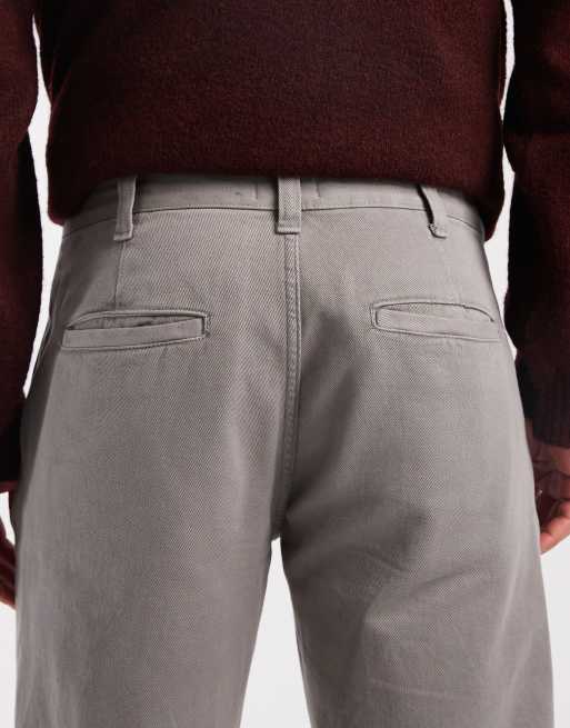 ASOS DESIGN straight fit chinos in grey, 5 of 5