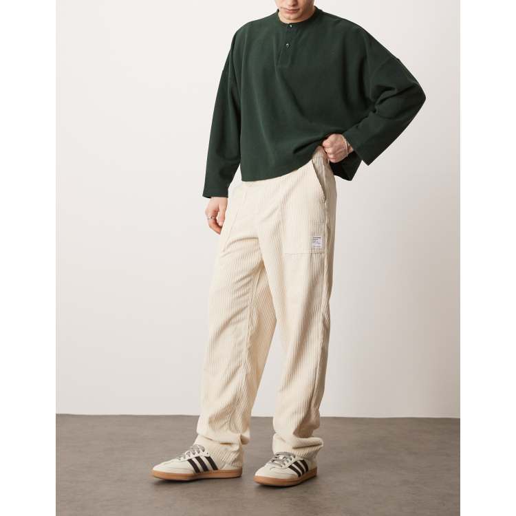 ★Smooth Mood★Aspen Corduroy Trouser★Cream_Navy★人気★ コート ナイロンギャザー ポケットデザインコート C07-229 TRUBE