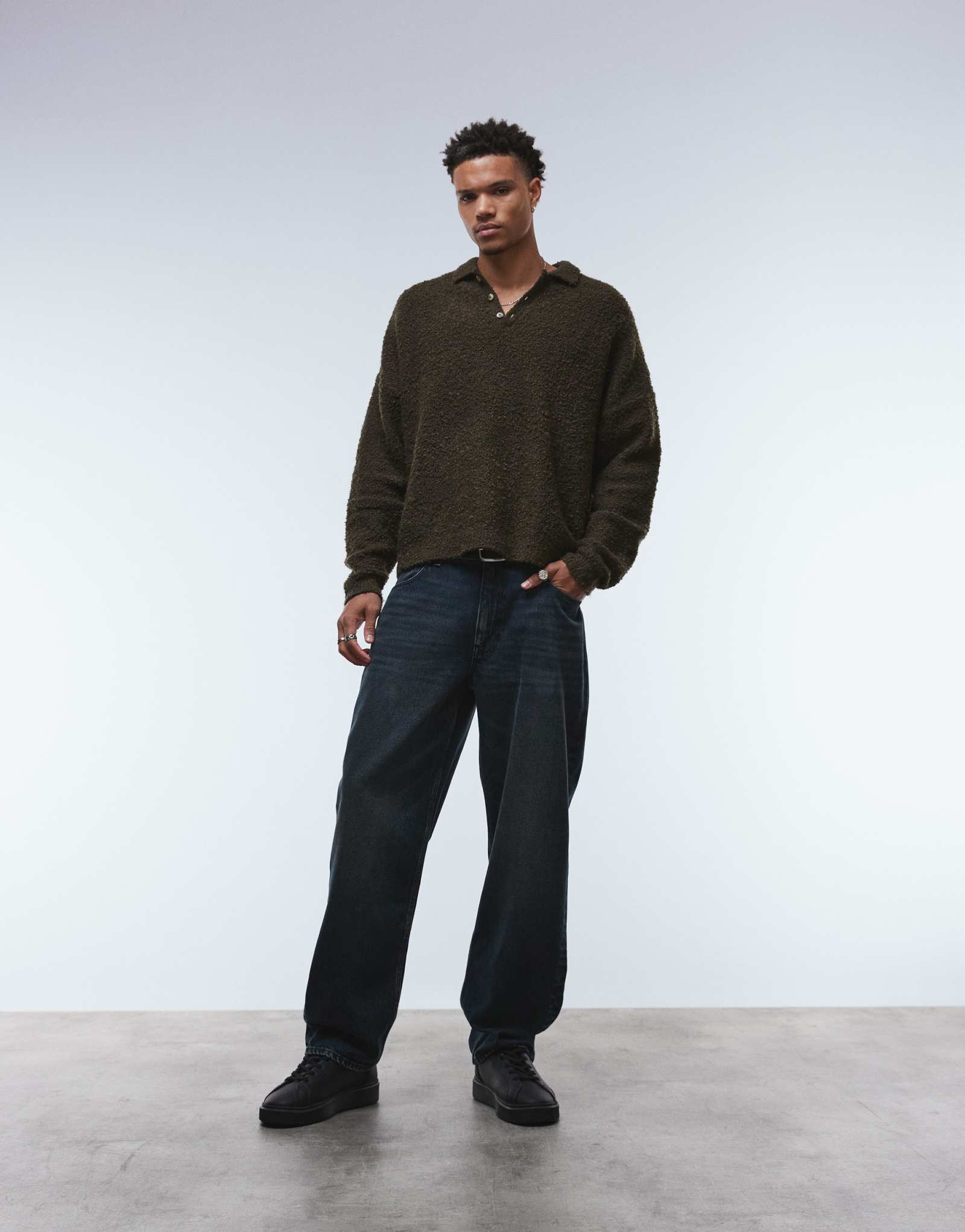  Джинсы прямые ASOS DESIGN темно-синие