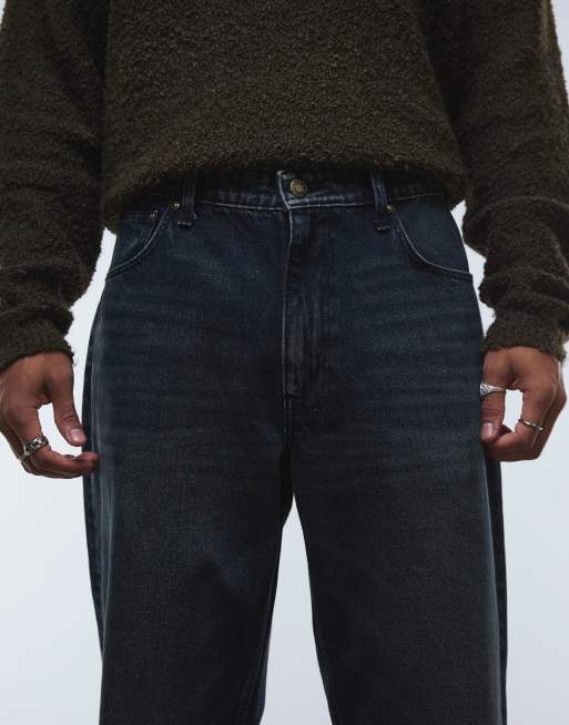 ASOS DESIGN straight fit jeans in dark-wash blue