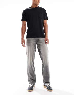 ASOS DESIGN straight fit jeans in gray wash